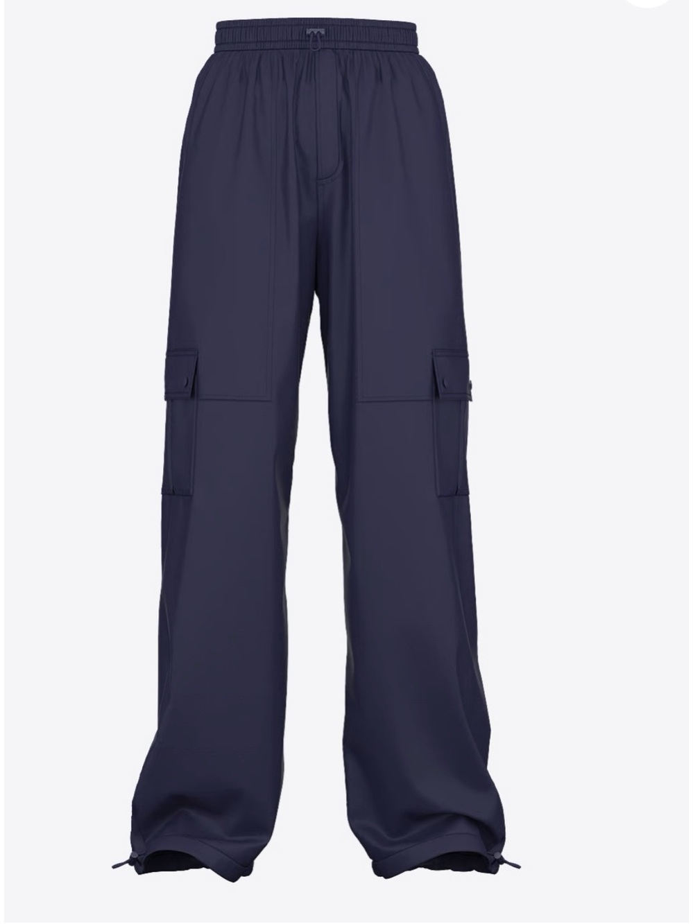 PINK Victoria's Secret Navy Wide-Leg Cargo Pants. - Picture 1 of 8